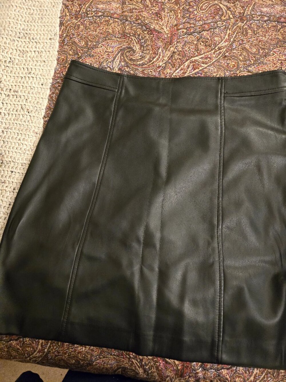 Black leather skirt